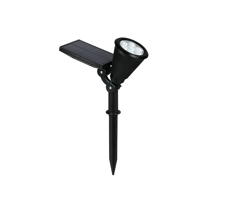 Festival päikeseenergia LED kohtvalgusti must hämaruse andur RGBW