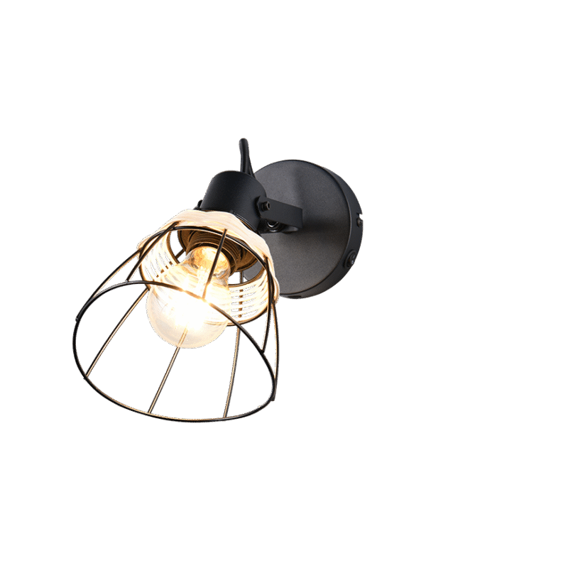 Kohtvalgusti 1 tk E27 matt must/rattan