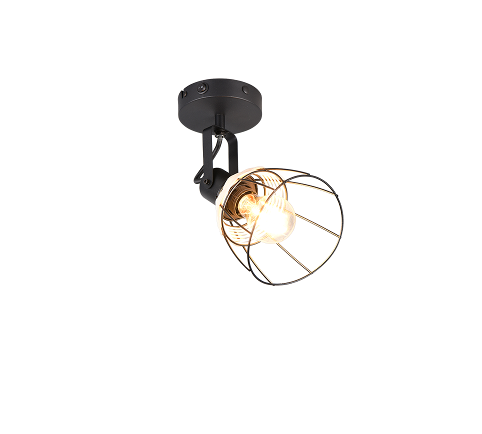 Kohtvalgusti 1 tk E27 matt must/rattan - Image 3