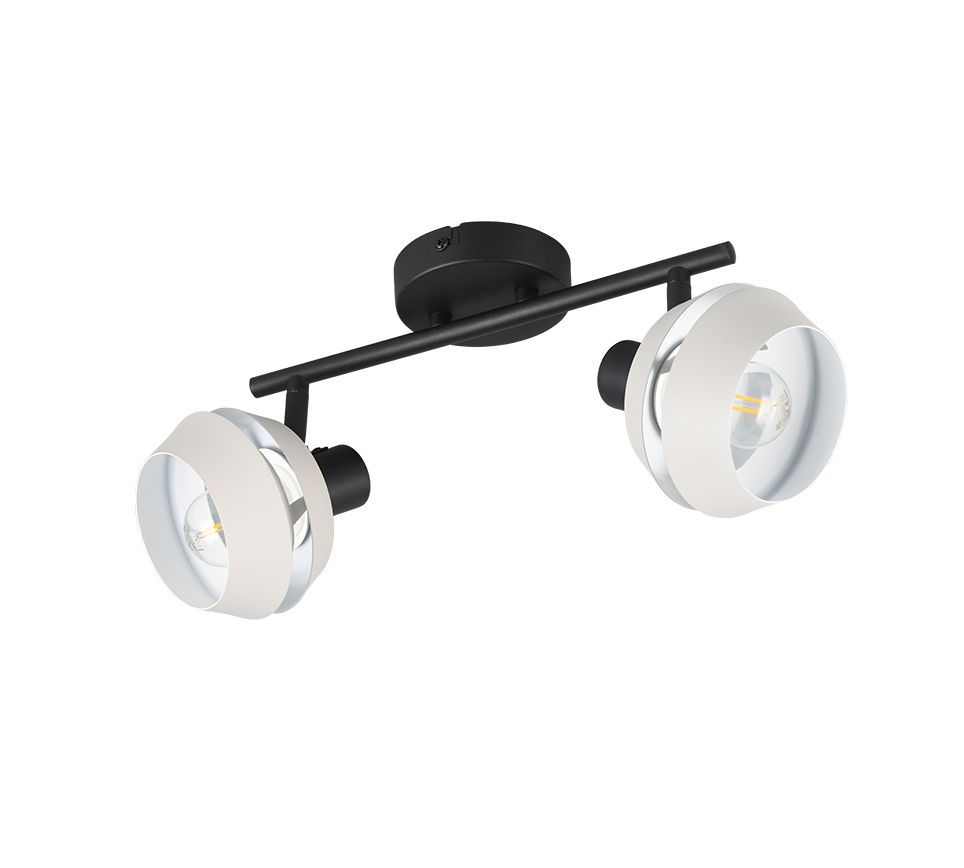 Kohtvalgusti 2 tk E14 soe hall/matt must - Image 3