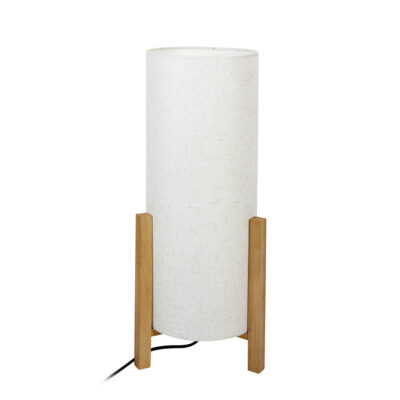 Italux valge puidust lauavalgusti Ones, 25W