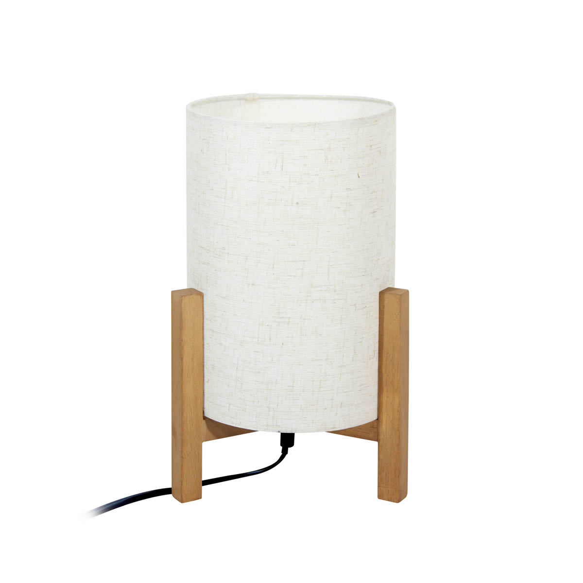 Italux valge puidust lauavalgusti Ones, 25W