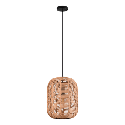 Rippuv valgusti 35 cm E27 must/sisal