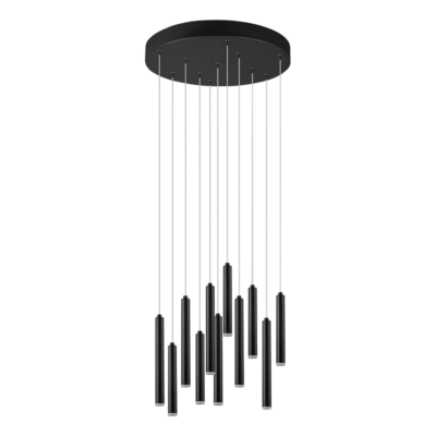 Rippuv LED valgusti 40 cm must