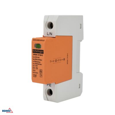 Ülevoolukaitse 1P 5kA(10/350) klass T1+T2 (B+C)