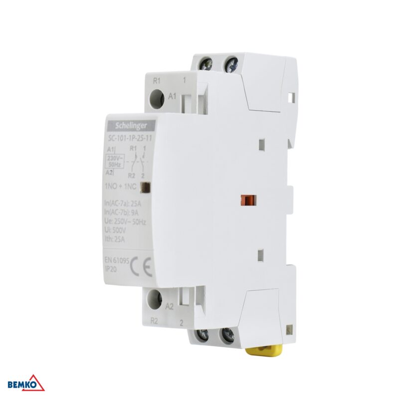 Modulaarne kontaktor SC101 1P 25A tüüp 11 (1NO + 1NC)