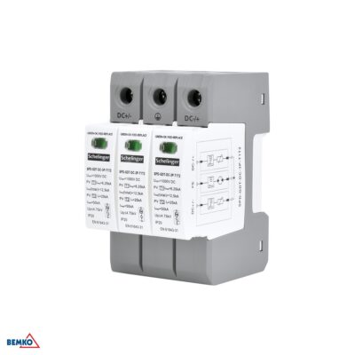 Ülevoolukaitse 3P 12.5kA DC 1000V klass T1+T2 GDT