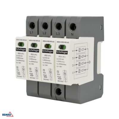 Ülevoolukaitse automaatlüliti 4P 20kA(8/20) klass T2 (C)