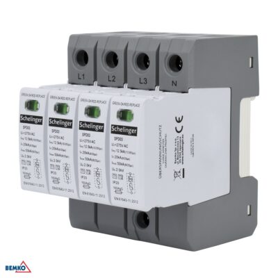 Ülevoolukaitse 4P 12,5kA(10/350) klass T1+T2 (B+C)