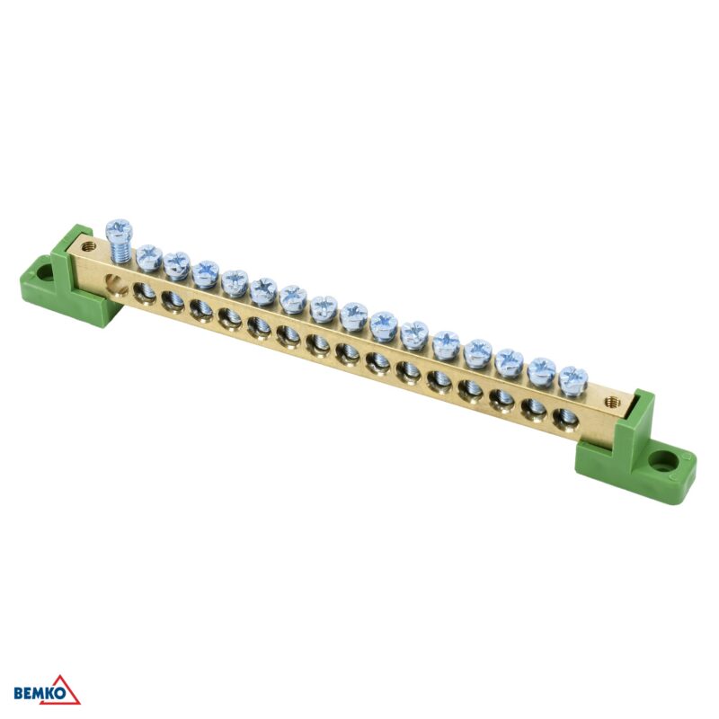 Süvistatav terminaliplokk lamedatel isolaatoritel 8x12 roheline