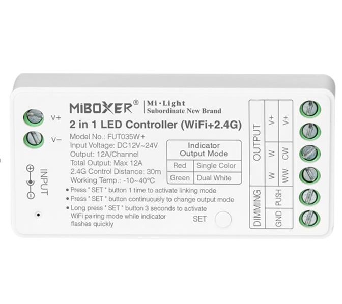 CCT RF LED-kontroller 12/24V 12A WIFI 3IN1