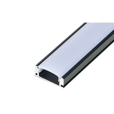 Led profiil Masterled must/valge kattega (sise12mm välis17mm)
