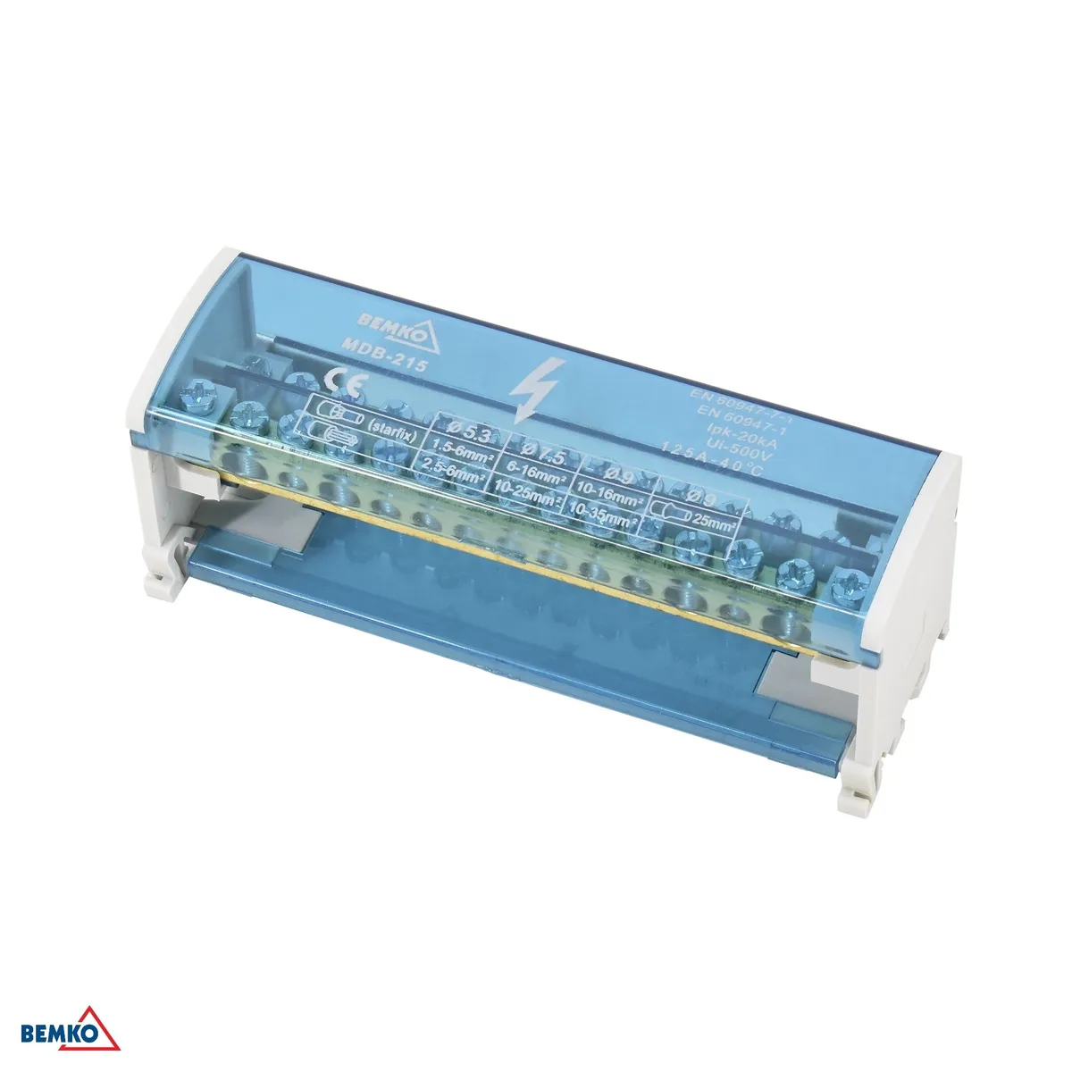 Jaotusplokk 30 klemmi 2x15 (11x5,3mm + 2x7,5mm + 2x9,1mm)