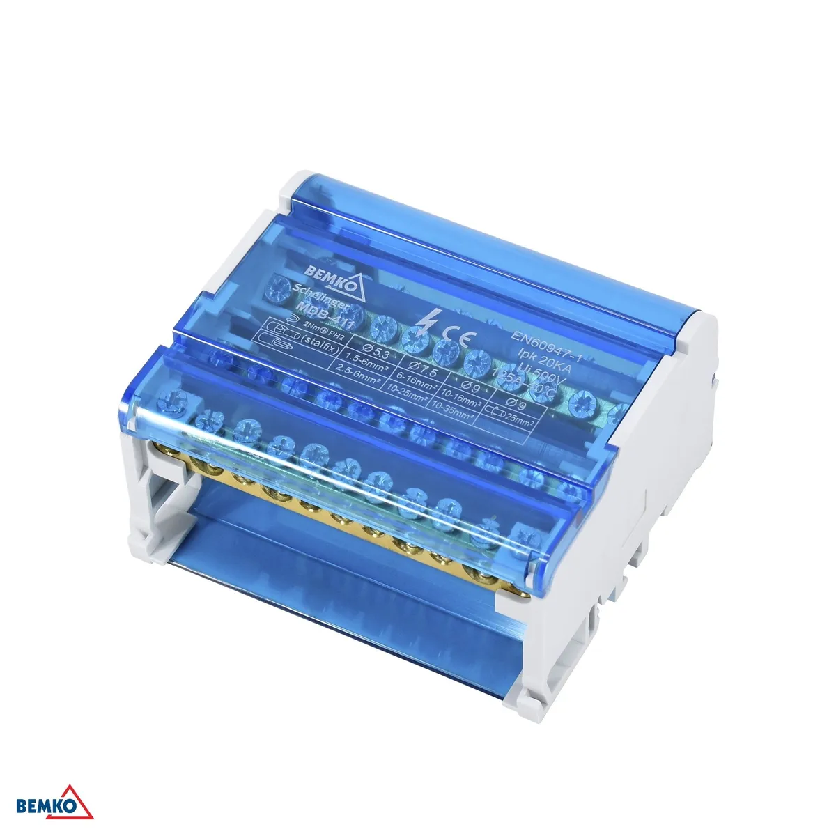 Jaotusplokk 44 klemmi 4x11 (7x5,3mm + 2x7,5mm + 2x9mm)