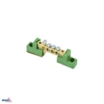 Klemmliist lamedatel isolaatoritel 6x9 4-pooluseline roheline