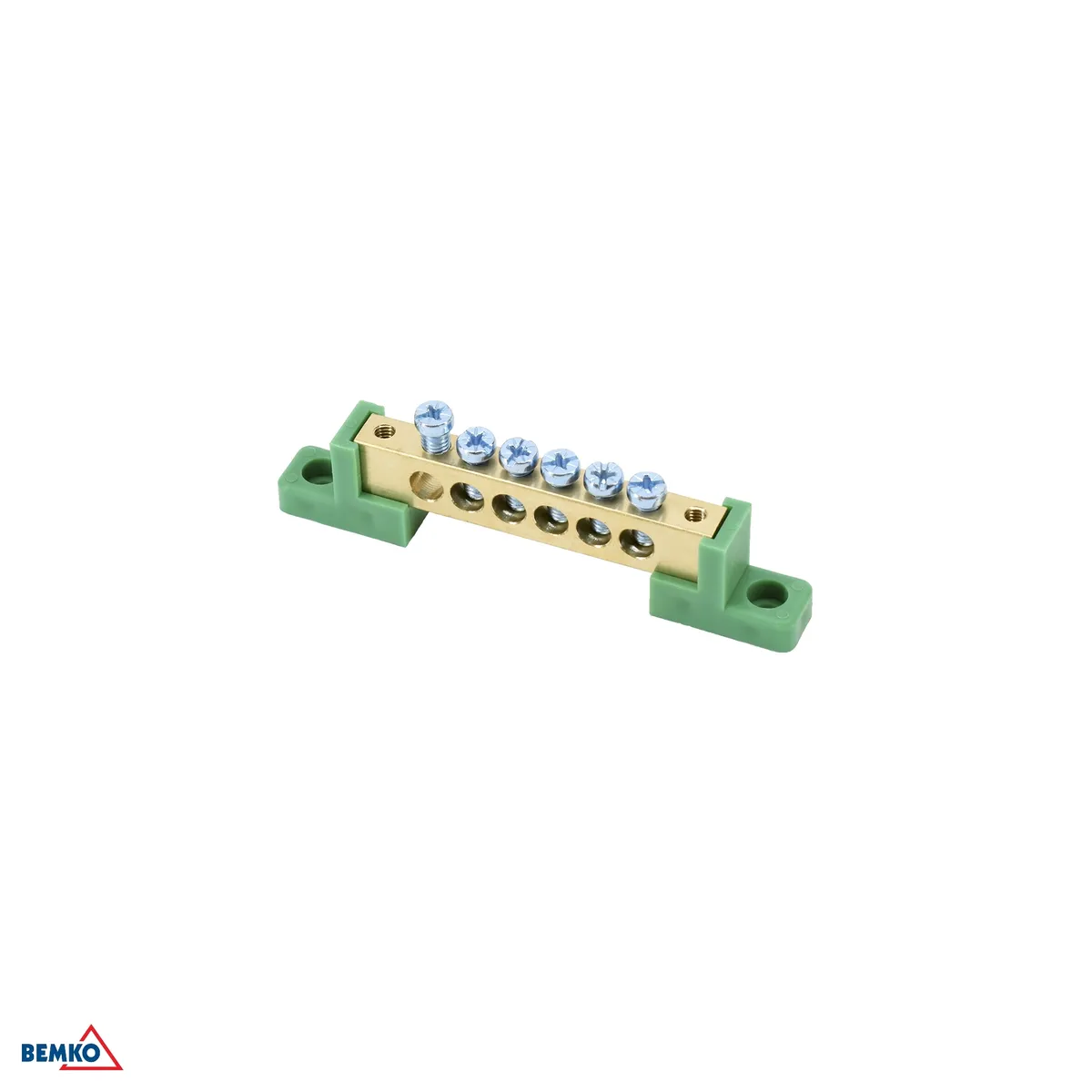 Klemmiliist lamedatel isolaatoritel 8x12 6-klemmiline roheline