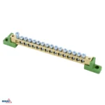 Klemmliist lamedatel isolaatoritel 8x12 16-pooluseline roheline