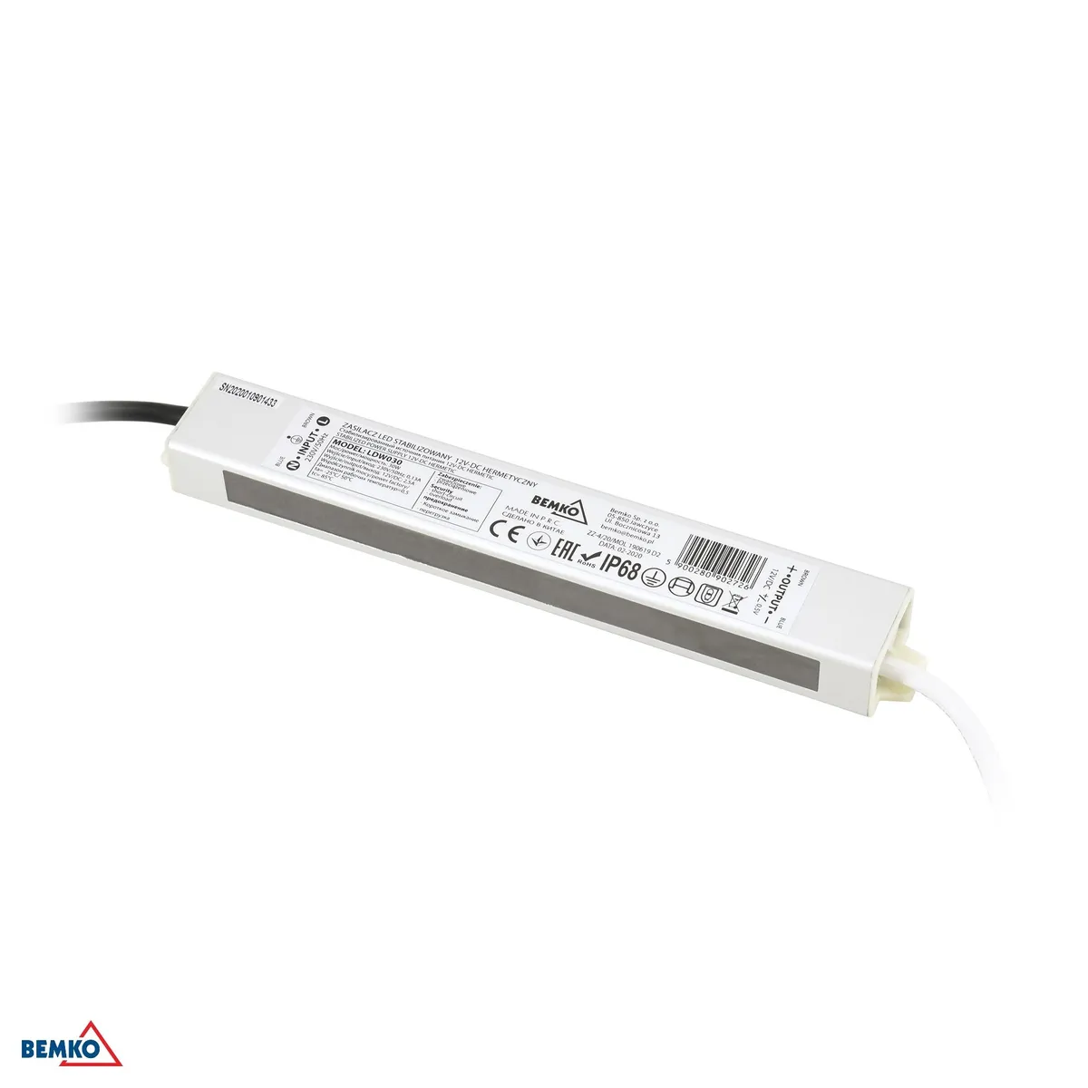 LED toiteplokk Power Supply, Hermetic IP68 12V 30W