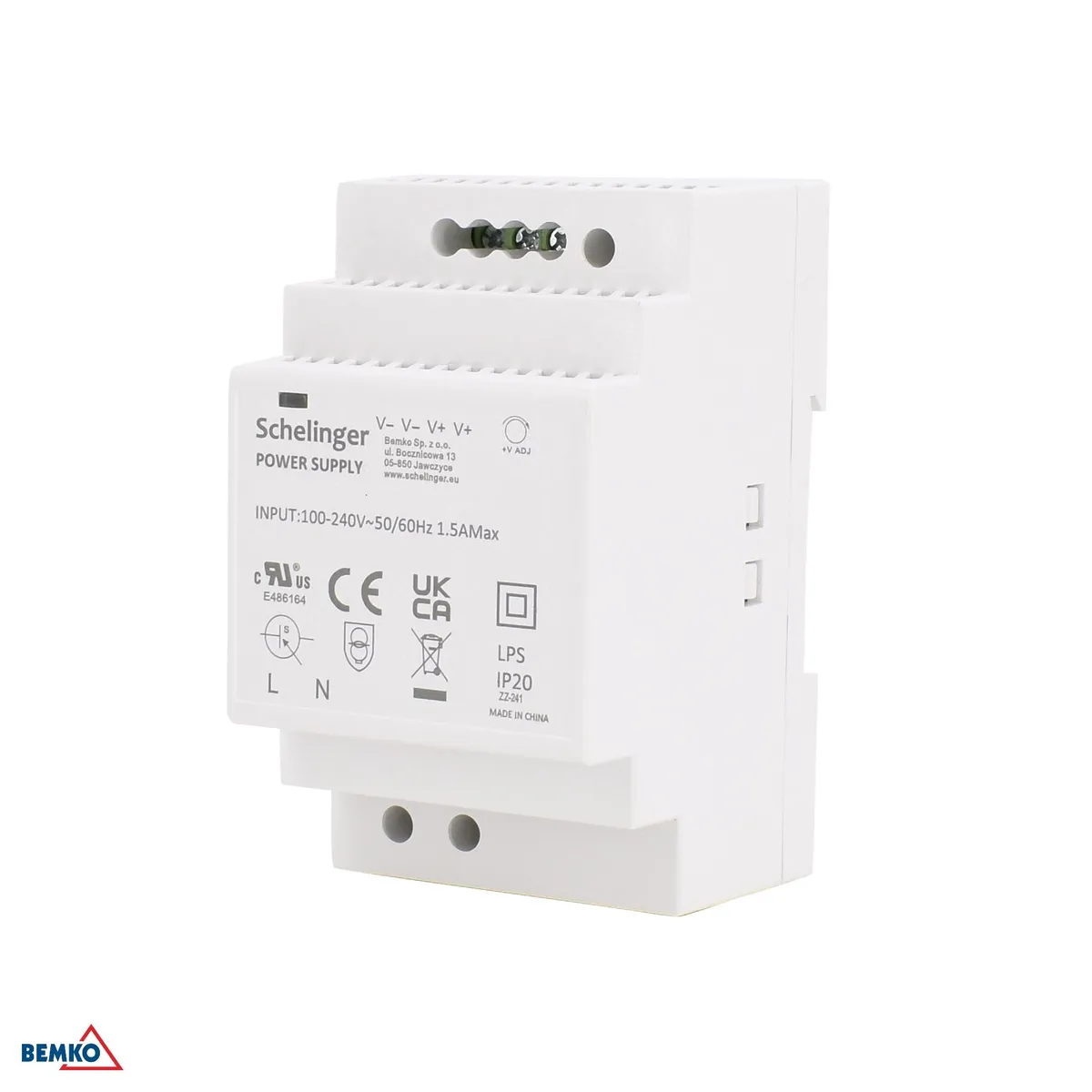 Toiteplokk for DIN Rail 12V 54W
