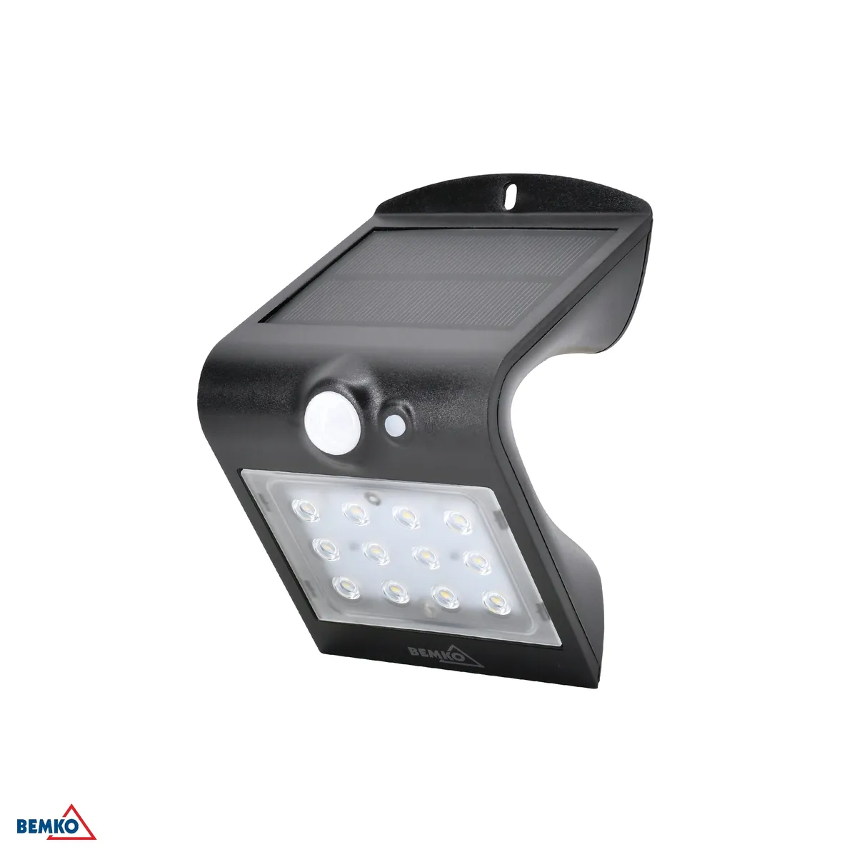 Päikeseplokiga LED-valgus TRINGO 1,5W 220LM 4000K IP65 must PIR-anduriga