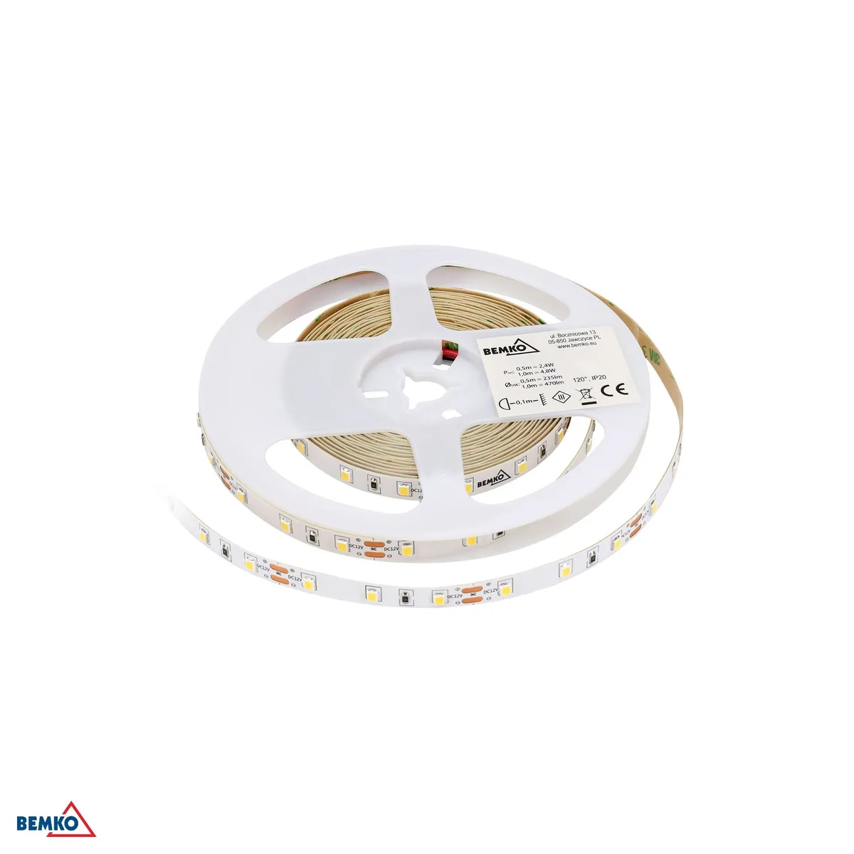 LED riba PREMIUM 12V DC 2835 300LED/5M 4.8W/1M IP20 cool white