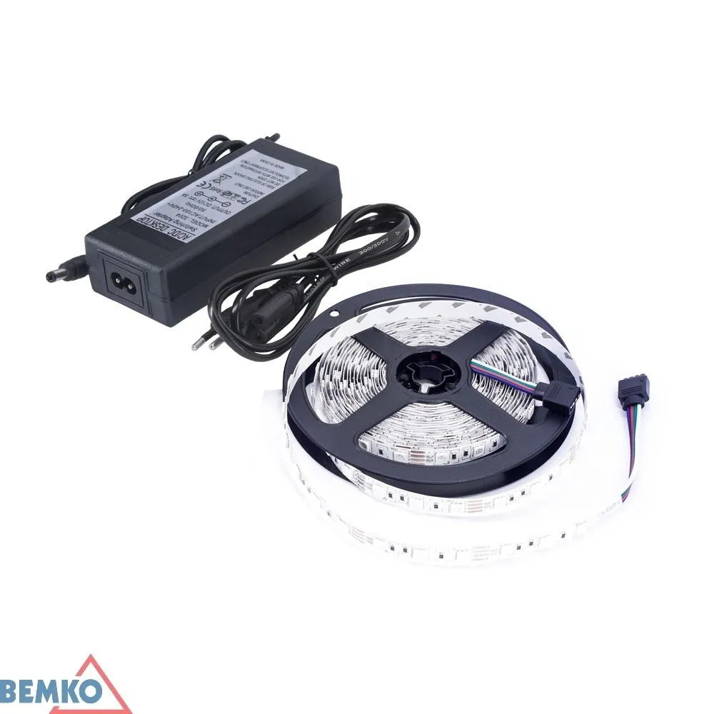 LED riba set + power supply 12V 24W DC 2835 300LED/5M IP20 warm white