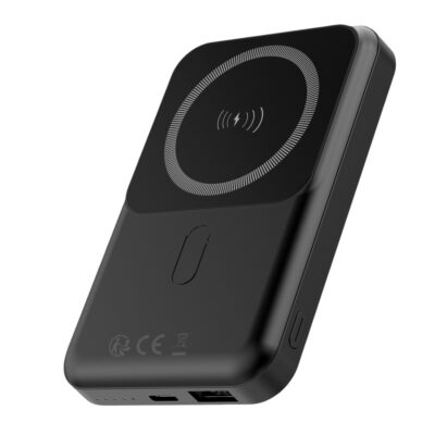 Juhtmevaba akupank MATB-100 PD QC 22.5W 10000 mAh must magnetiline
